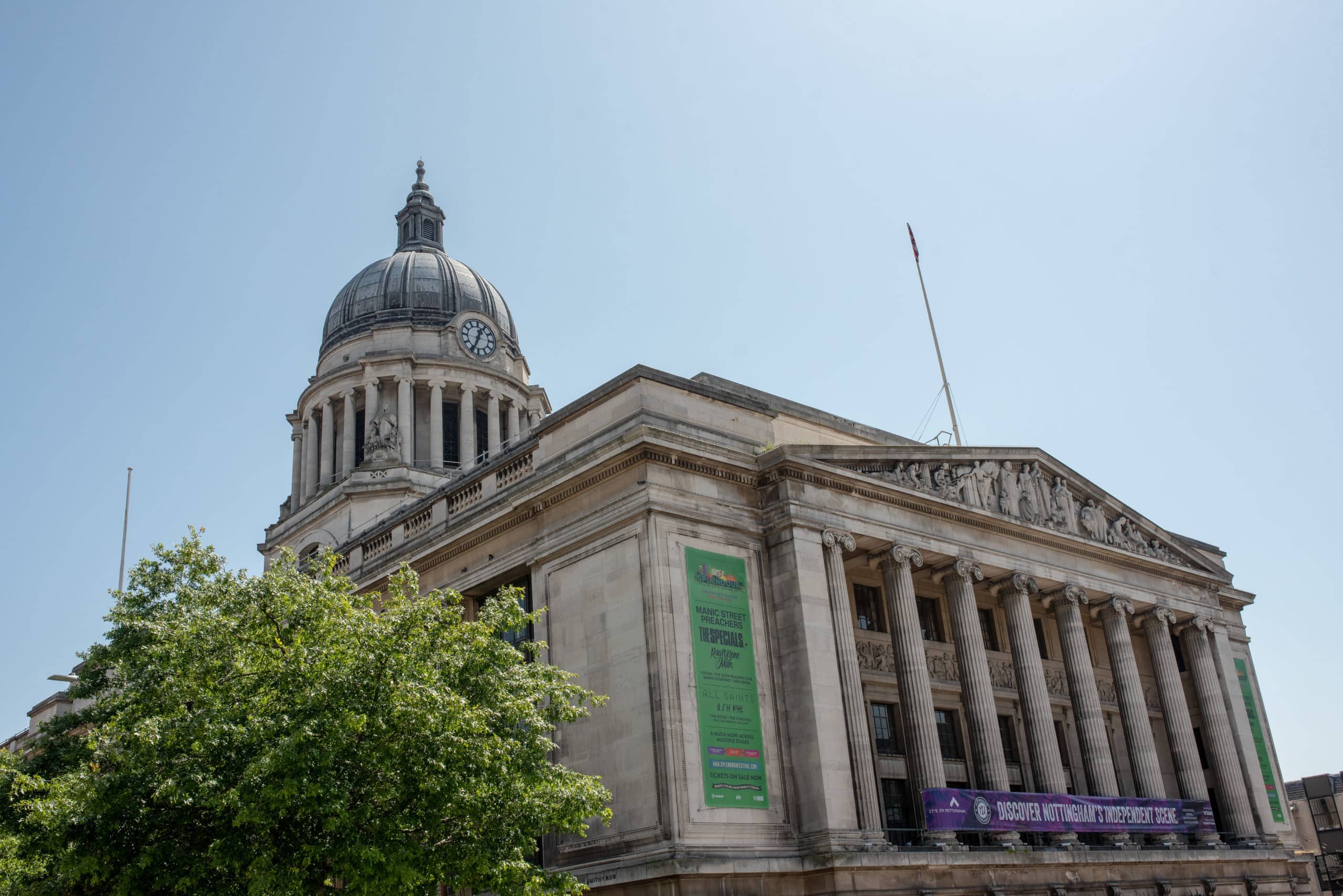 Nottingham's Council House in the sunshine